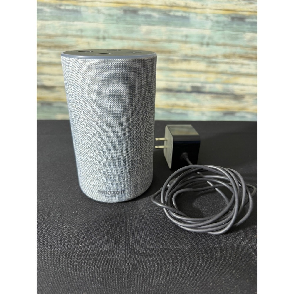 Amazon Echo 2nd Gen Smart Speaker Heather Grey Excellent Alexa Bluetooth Dolby